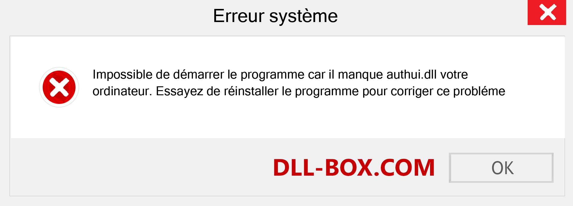 Le fichier authui.dll est manquant ?. Télécharger pour Windows 7, 8, 10 - Correction de l'erreur manquante authui dll sur Windows, photos, images